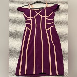 Beautiful off the shoulder with adjustable straps cocktail dress